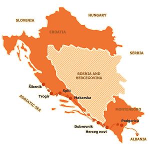 karta hrvatske trogir Ljepote Južnog Jadrana | Uniline Hrvatska karta hrvatske trogir